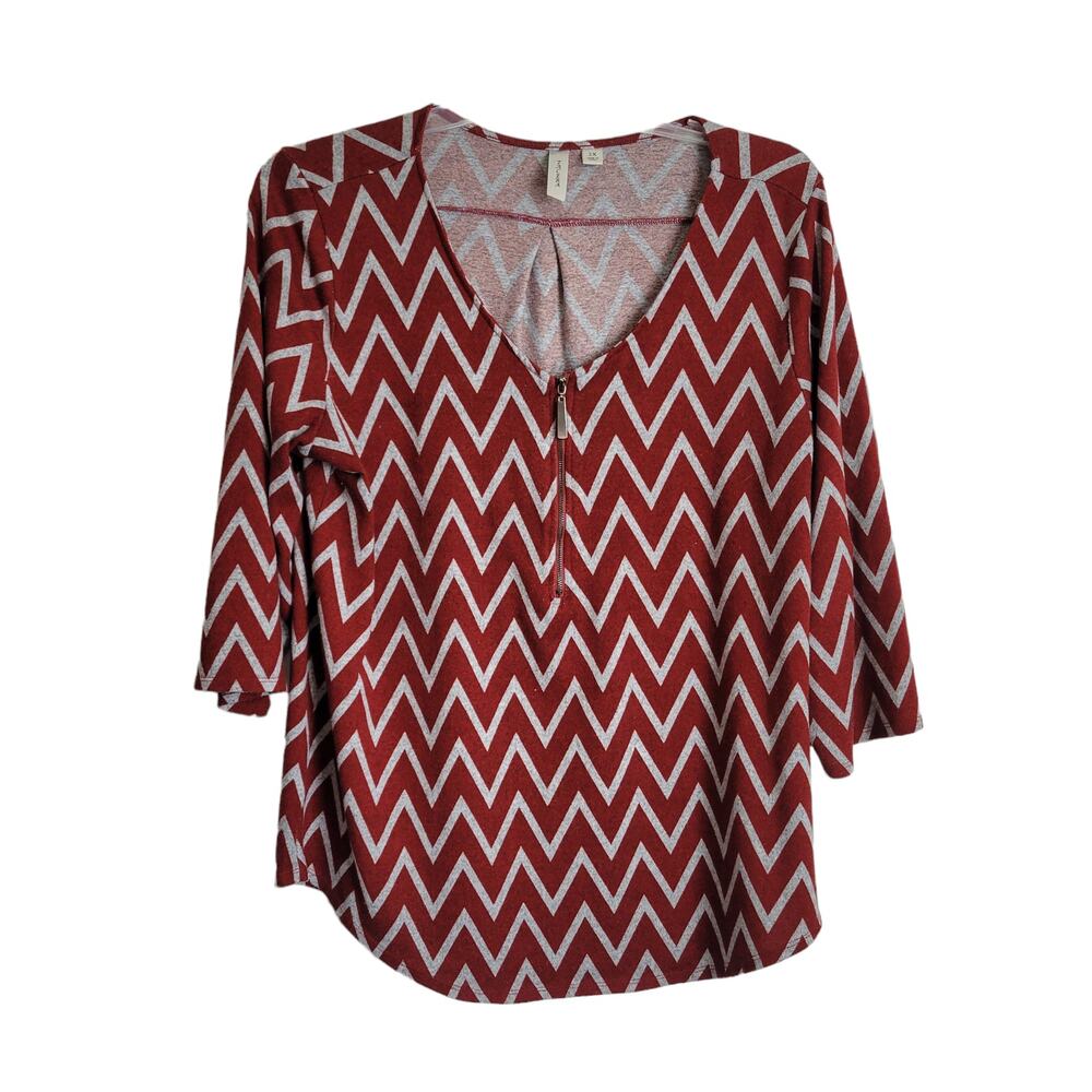 y2k Tacera Women Tops Size 2x Red and grey design Stylish Tomato Girl‎ Comforts